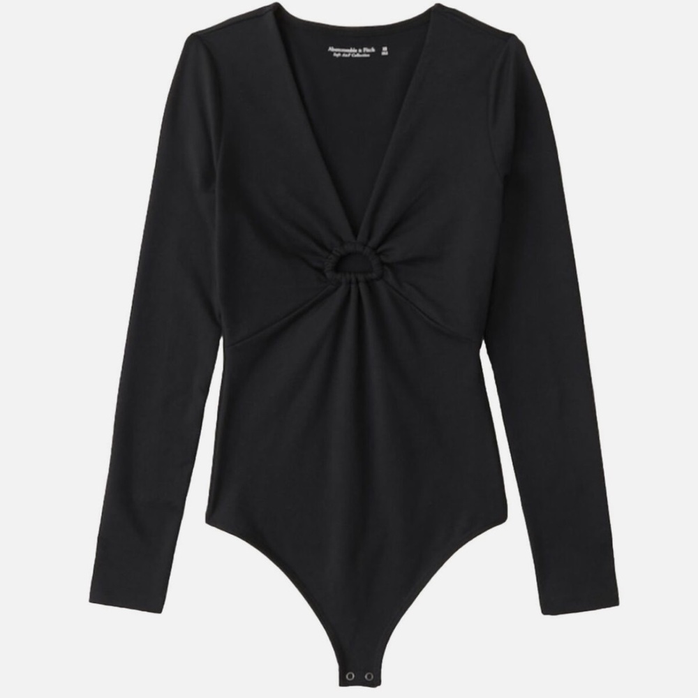 Abercrombie & Fitch Long-Sleeve Seamless Fabric Keyhole Bodysuit